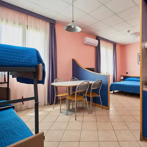 Monolocale per 4 persone vista retro